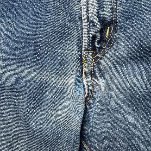 Edwin 505X Selvedge Jeans Men 30x29 Blue Relaxed Straight Baggy Japan Faded Y2K - Picture 7 of 13